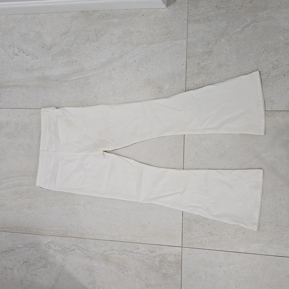Off White Flared Jeans with Minor Discoloration - Picture 5 of 6